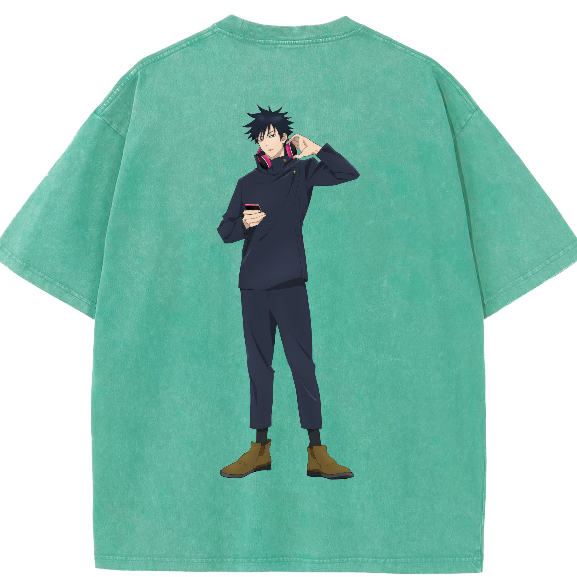 （画像用） 呪術廻戦 Jujutsu Kaisen 綿100% ヴィンテージ風 半袖Tシャツ（背面プリント）